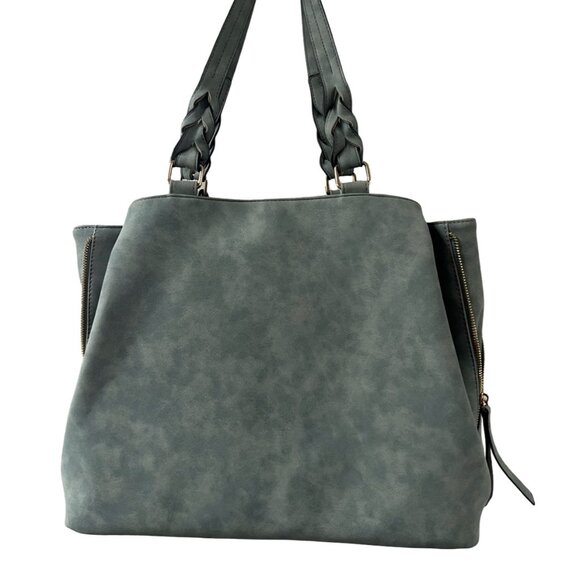 VR NYC | Sage Green | Extra Roomy |  Vegan Leather | Shoulder Bag - Picture 2 of 13